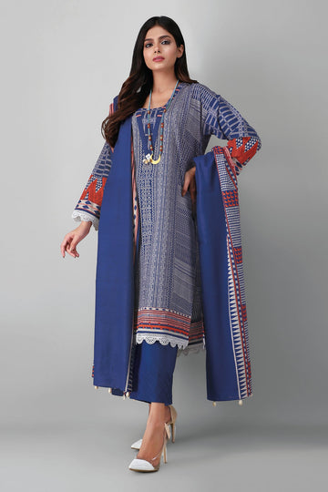 Ak21402 Blue Khaadi Winter 2021